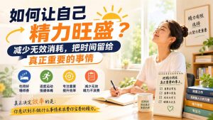 付费文章：如何让自己精力旺盛？减少无效消耗，把时间留给真正重要的事情-大象聊项目