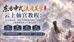 东方中式浪漫美学云上仙宫教程:从AI提示词、仙境生图到动态调试与剪辑,完整拆解国风大片制作流程-大象聊项目