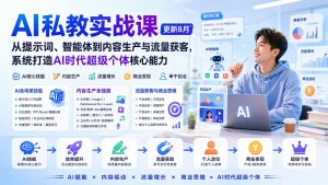 AI私教实战课-更新8月:从提示词、智能体到内容生产与流量获客,系统打造AI时代超级个体核心能力-大象聊项目