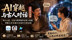 AI穿越与古人对话视频实战课：用小云雀、豆包与即梦制作仿真人短剧，掌握文史穿越内容创作完整流程-大象聊项目