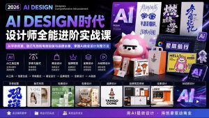 2026AI DESIGN时代设计师全能进阶实战课:从字体创意、版式布局到电商包装与品牌全案,掌握AI商业设计完整方法-大象聊项目