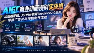 AIGC商业动画漫剧实战班-更新:从底层逻辑、JSON分镜到Seedance2.0生成,掌握广告片与漫剧制作流程-大象聊项目