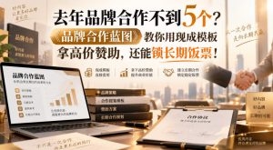 去年品牌合作不到5个？《品牌合作蓝图》教你用现成模板拿高价赞助，还能锁长期饭票！【原创双语字幕】-大象聊项目