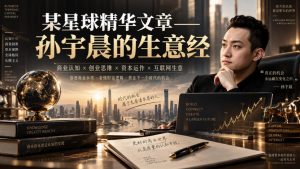 某星球精华文章——孙宇晨的生意经-大象聊项目