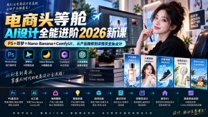 电商头等舱AI设计全能进阶2026新课:PS+即梦+Nano Banana+ComfyUI,从产品精修到详情页全案设计-大象聊项目