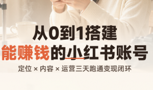 从0到1搭建能赚钱的小红书账号-大象聊项目