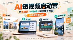 AI短视频启动营,从找爆款·AI生成·到视频号发布,零基础也能上手-大象聊项目
