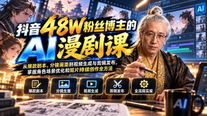 抖音48W粉丝博主的AI漫剧课:从爆款剧本、分镜画面到视频生成与剪辑发布,掌握角色场景优化和短片持续创作全方法-大象聊项目