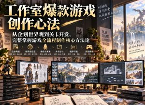 工作室爆款游戏创作心法|从企划世界观到关卡开发,完整掌握游戏全流程制作核心方法论-大象聊项目
