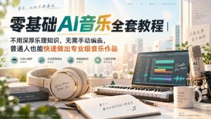 零基础AI音乐全套教程|不用深厚乐理知识,无需手动编曲,普通人也能快速做出专业级音乐作品-大象聊项目