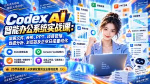 Codex AI智能办公系统实战课:掌握文件、表格、PPT、项目管理、数据分析、浏览器及企业日报自动化-大象聊项目