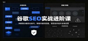 2026谷歌SEO实战进阶课:详解黑白帽优化技巧,掌握关键词挖掘,搞定站内站外全域运营-大象聊项目