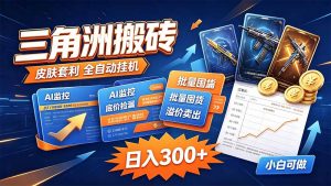 三角洲搬砖 独家捡漏套利玩法 0封号单机日产300＋-大象聊项目