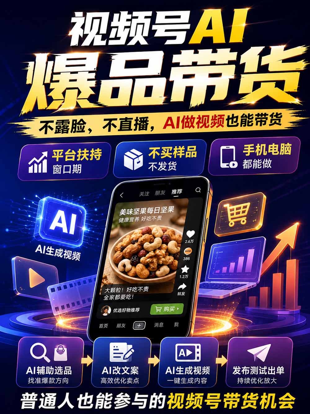 图片[2]-2026视频号AI爆品带货训练营-9月开课｜不露脸不直播，AI做视频发视频号，有人下单，你赚佣金，轻松单日佣金1000+-大象聊项目