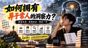 某公众号付费文章：如何拥有异于常人的洞察力？-大象聊项目