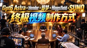 GPT-6 Astra+Blender+即梦+Higgsfield+Suno=终极视频制作方式！-大象聊项目