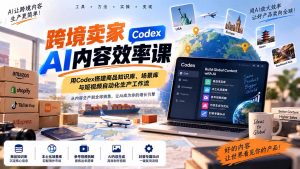 跨境卖家AI内容效率课:用Codex搭建商品知识库、场景库与短视频自动化生产工作流-大象聊项目