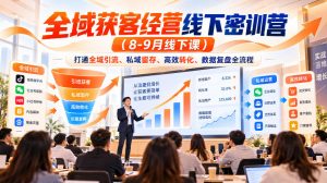 全域获客经营线下密训营(8-9月线下课),打通全域引流、私域留存、高效转化、数据复盘全流程-大象聊项目