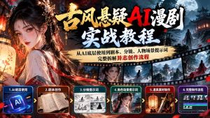 古风悬疑AI漫剧实战教程：从AI底层使用到剧本、分镜、人物场景提示词，完整拆解异志创作流程-大象聊项目
