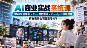 AI商业实战系统课｜SD全功能深耕+Flux高阶实操+Comfyui流程搭建，商业设计全项目落地教学-大象聊项目