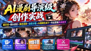 AI漫剧导演级创作实战：提示词+镜头语言+角色场景+动态分镜+AI视频生成+专业剪辑系统教学-大象聊项目