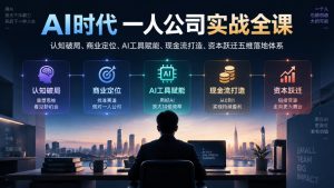 AI时代一人公司实战全课｜认知破局、商业定位、AI工具赋能、现金流打造、资本跃迁五维落地体系-大象聊项目