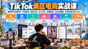 TikTok美区电商实战课，覆盖账号注册起号、开店发货、选品方法、达人合作、直播投流、独立站搭建、外贸私域引流全模块-大象聊项目