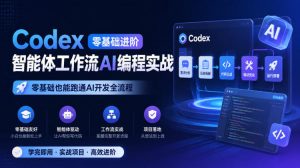 Codex零基础进阶智能体工作流AI编程实战，零基础也能跑通AI开发全流程-大象聊项目