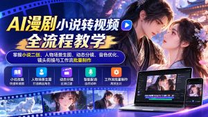 AI漫剧小说转视频全流程教学：掌握小说二创、人物场景生图、动态分镜、音色优化、镜头衔接与工作流批量制作-大象聊项目