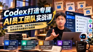 【无水印】Codex打造专属AI员工团队实战课：从个人知识库、记忆系统到岗位分工、任务协作与封面设计站搭建-大象聊项目