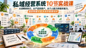 私域经营系统10节实战课，从战略到执行，从产品到客户，从个人能力到组织能力，助你构建经营系统的整套闭环-大象聊项目