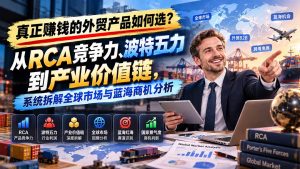 真正赚钱的外贸B2B产品如何选？从RCA竞争力、波特五力到产业价值链，系统拆解全球市场与蓝海商机分析-大象聊项目