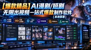 【爆款精品】AI漫剧/短剧无限出视频一站式爆款制作软件(本地部署)-大象聊项目