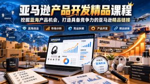 亚马逊产品开发精品课程,挖掘蓝海产品机会,打造具备竞争力的亚马逊精品链接-大象聊项目
