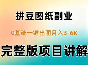 AI拼豆图纸副业,0基础AI一键出图,零库存零发货,1部手机月入3k+详细拆解-大象聊项目