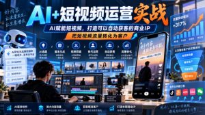 AI+短视频运营实战，AI赋能短视频，打造可以自动获客的商业IP，把短视频流量转化为客户-大象聊项目