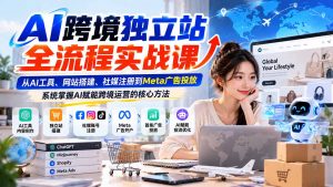 AI跨境独立站全流程实战课:从AI工具、网站搭建、社媒注册到Meta广告投放,系统掌握AI赋能跨境运营的核心方法-大象聊项目