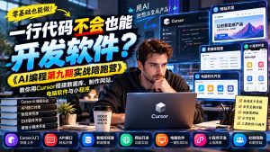 一行代码不会也能开发软件?《AI编程第九期实战陪跑营》教你用Cursor搭建数据库、制作网站、电脑软件与小程序-大象聊项目