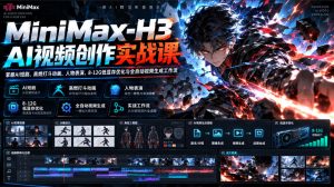 MiniMax-H3 AI视频创作实战课,掌握AI短剧、高燃打斗动画、人物表演、8-12G低显存优化与全自动视频生成工作流-大象聊项目