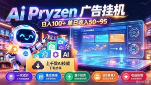 Pyrzen广告挂机， 全自动挂机风口项目， 单日50-95/天 虽然不是很暴力但是很稳-大象聊项目