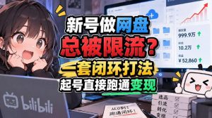 网盘拉新SOP：小白前期宝典，每一步都有明确动作，几千测试出来的打法，全程不限流-大象聊项目